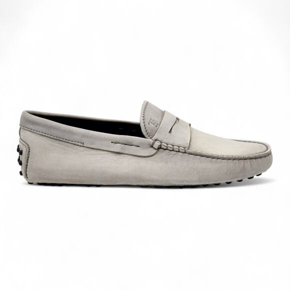 Tod\'s City Gommino Driving Penny Suede Loafers Gray UK 6 US 7.5 - NWB $695 main image 4